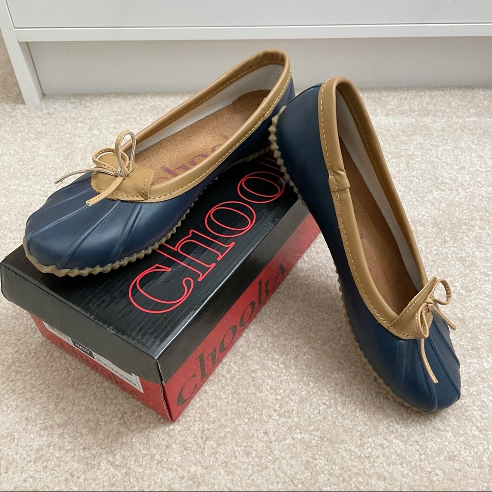 Excellent Cond - Chooka Rain Duck Skimmers - Navy